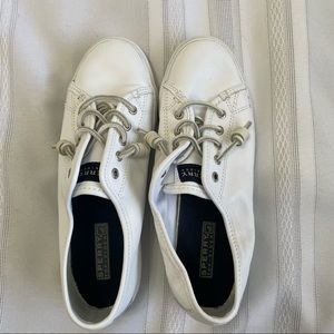 Sperry Seacoast Leather Sneakers Boat Shoes Size 7.5